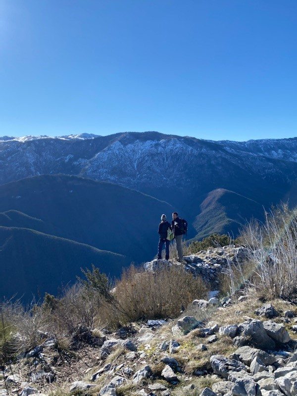 Le village de Sigale vu du sentier de la cime de la Caccia