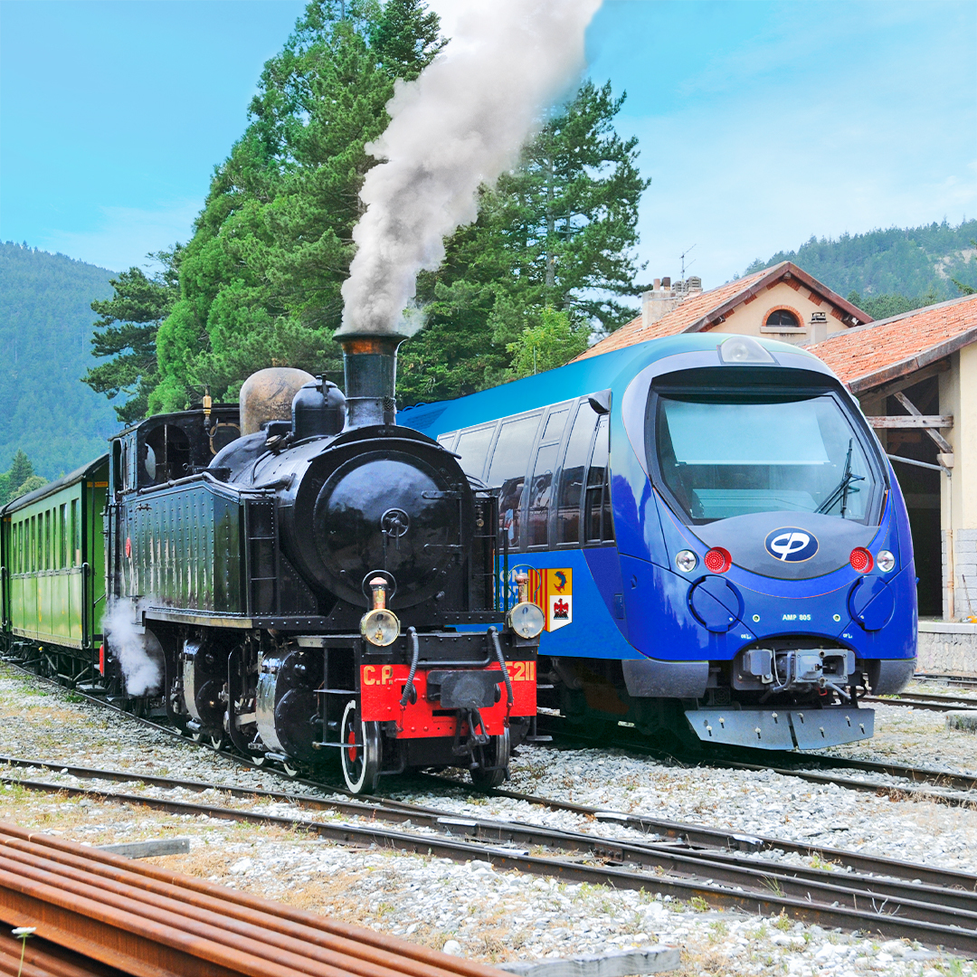 Train et train à vapeur©Chemins de fer de Provence